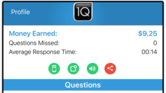 1Q - The Simplest survey app. Get texted 1 question, get paid 25 or 50 cents immediately for your anwser.