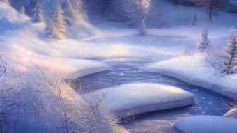 A huge amount of snow ~ AI-generated art