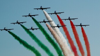 "Frecce tricolori" the Italian aerobatic team