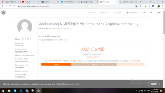 Argentas- Rewards:  12499 AUX ~ $16 + Ref