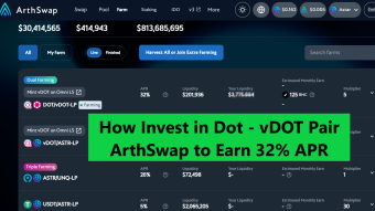 How Invest in Dot /vDOT pairs in Athswap to earn 32% APR