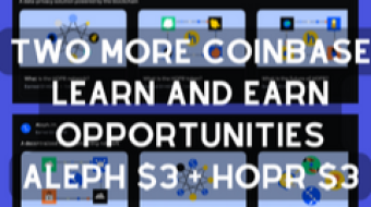 Two more Coinbase Learn and earn opportunities ALEPH and HOPR