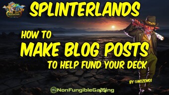 Splinterlands: Start making blog posts yourself to fund your deck, here's how!