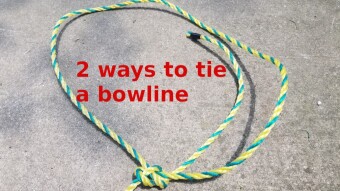 2 ways to tie a bowline