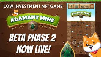 Adamant Mine Beta Phase 2 Update | Low Investment Play to Earn NFT Game | ADMC Token