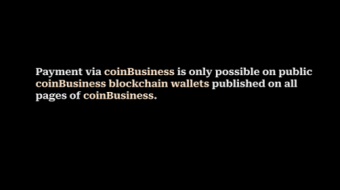 Payment via coinBusiness.