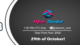 Join the AMA of Satoshi Club x Meta Spatial. Rewards: 500 USDT, October 29th.