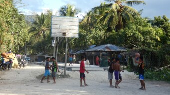 My trip around Asia, Philippines, Peurto Princesa Island, Port Barton village. Basketball.