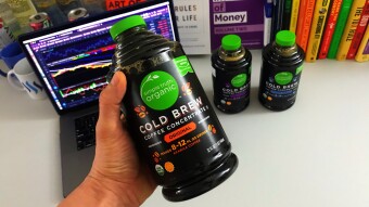 ❇️ STACKED UP A WEEKS WORTH OF ORGANIC COLD BREW COFFEE!! ☕️