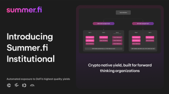 Summer.fi Institutional: Making On-Chain Yield Simple for Asset Managers