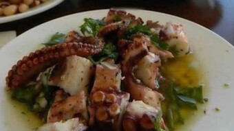 Foodbook #359 wine braised octopus with Greek salad