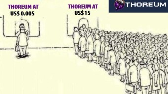 Thoreum pushes to challenge ATH. Consolidating above $0.01 for the first time! Growth expected to just have started.