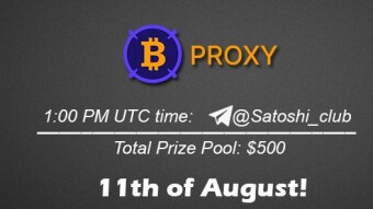 Join the AMA of Satoshi Club x BtcProxy. Rewards: 500 USDT, August 11th.