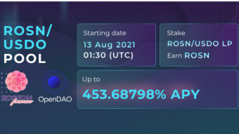 New USDO LP on PancakeSwap: Yield Farm $ROSN on BSC with Stablecoins in USDO/ROSN Pool