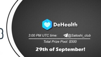 Join the AMA of Satoshi Club x Dehealth. Rewards: 500 USDT, September 29th.