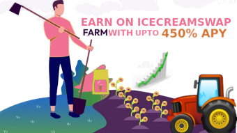 ICECREAMSWAP DEX REDESIGNED WITH A NEW FARMING FEATURE OF UP TO 450+% APY
