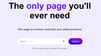 Trying out tryb.cc - a place to add all your social media links & actions
