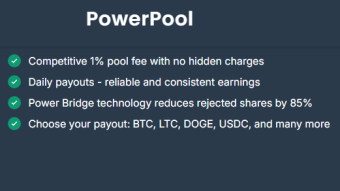 PowerPool - Low 1% Mining Pool Fees & Daily Payouts