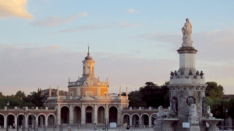 Sunset in a palace