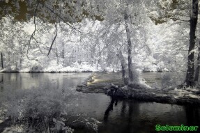 Infrared Photography - Rocks in the river