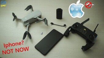 DJI Mavic Mini drone and iPhone