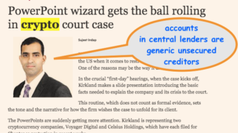 FT WEEKEND crypto counterpoint