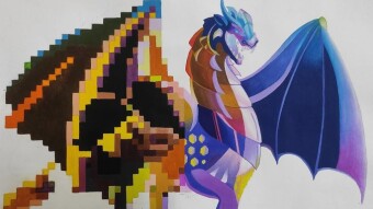 Splinterlands | Diamond Dragon | Real Art or Pixelated One