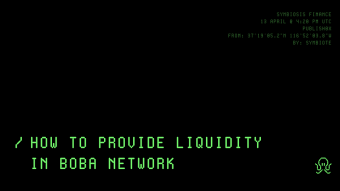 How to provide liquidity in Boba Network