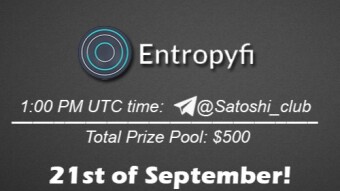 Join the AMA of Satoshi Club x Entropify. Rewards: 500 USDT, September 21st.