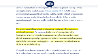 No Matter How Green Bitcoin Is, the White House Will Denigrate It.