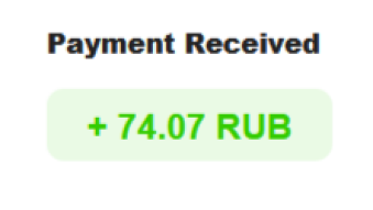 25th payment received from VisitBox + 74.07 RUB | total paid 484.21 RUB