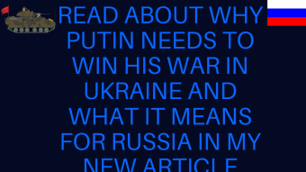 Why Putin needs to win his war in Ukraine