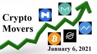 Top 5 Cryptocurrency Movers for January 6, 2021