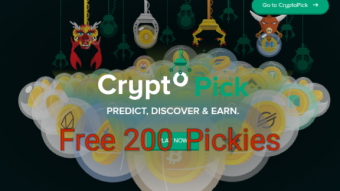 Cryptopick:Check your accuracy on picking and learn. Get 200 pickies bonus inside(worth 2$) with extra earnings every hour.