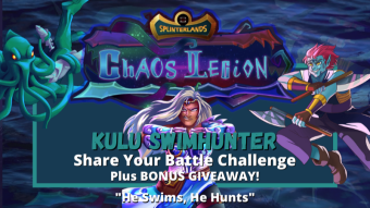 "He Swims, He Hunts." Splinterlands Share Your Battle Challenge KULU SWIMHUNTER (Plus Giveaway!)