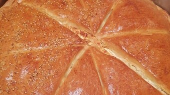 Foodbook #883 Greek Kaseri Cheese Pie - Kaseropita