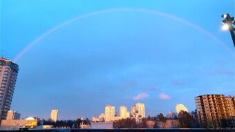 Rainbow over Kyiv