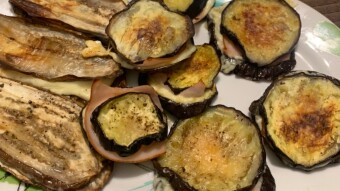 Foodbook #627 Roasted stuffed eggplants
