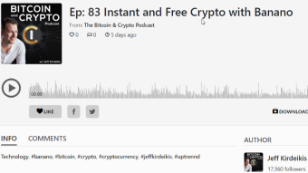 BANANO Featured in 'The Bitcoin and Crypto Podcast'