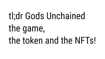 Gods Unchained the game, the token and the NFTs!