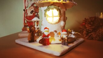 My 3rd episode on my Winterish clay house - The result within an episode with some lego minifigures as well ...