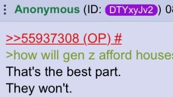 How Will Gen Z Afford Houses? | 4chan greentext