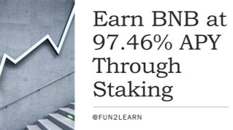 Staking To Earn BNB At 97.46% APY