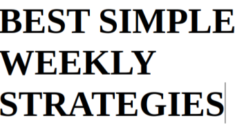 Weekly simple profitable strategies (week November 6 -November 12, 2023)