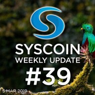 Syscoin Weekly Update #39