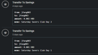 Saturday Saver's Club Challenge and Goal Progress