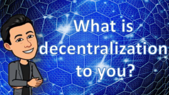 What does decentralization mean to me? - Anything that can be decentralized should be decentralized
