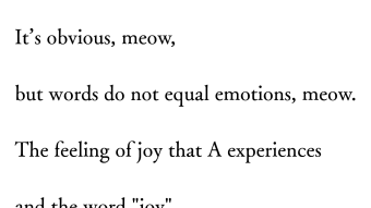 Language is flawed, meow