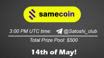 Join the AMA of Satoshi Club x Samecoin. Rewards: 500 USDT, May 14th.
