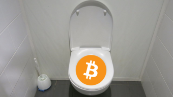 Earning bitcoin to the toilet